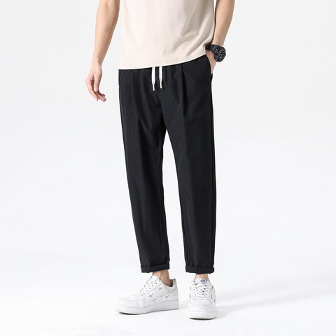 Breathable Lace-Up Casual Pants: