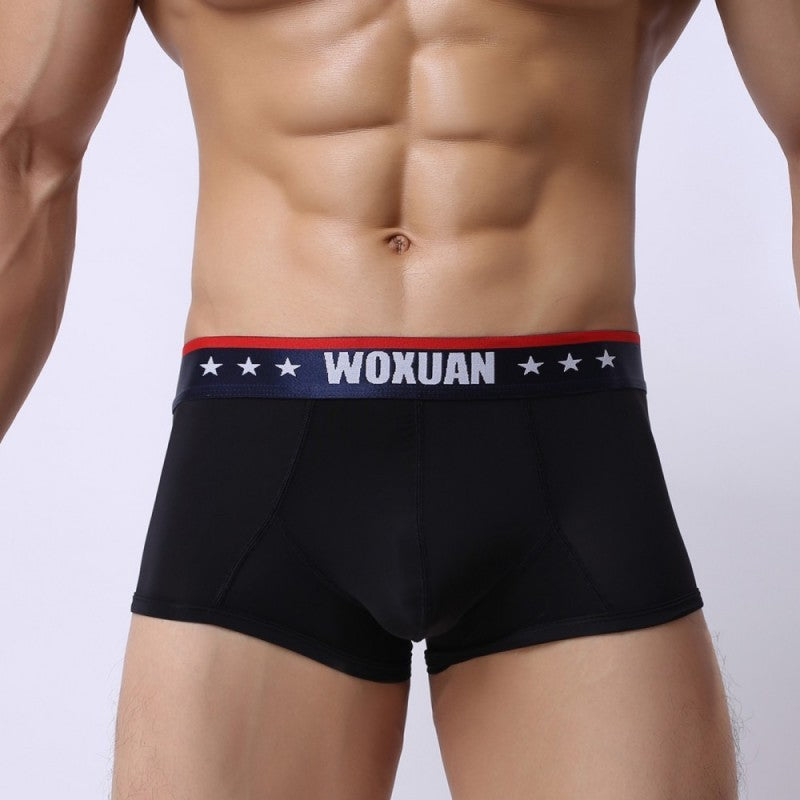 Men's Triangle Skinny Striped Low Waist Swim Trunks