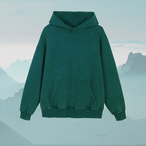 Velvet Padded Hooded Sweatshirt