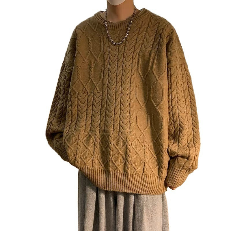 Men's Trendy Japanese Cable-Knit Sweater