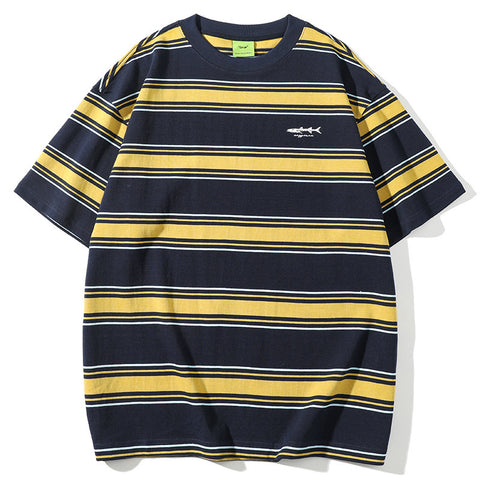 Stylish Striped Short Sleeve T-Shirt for Men