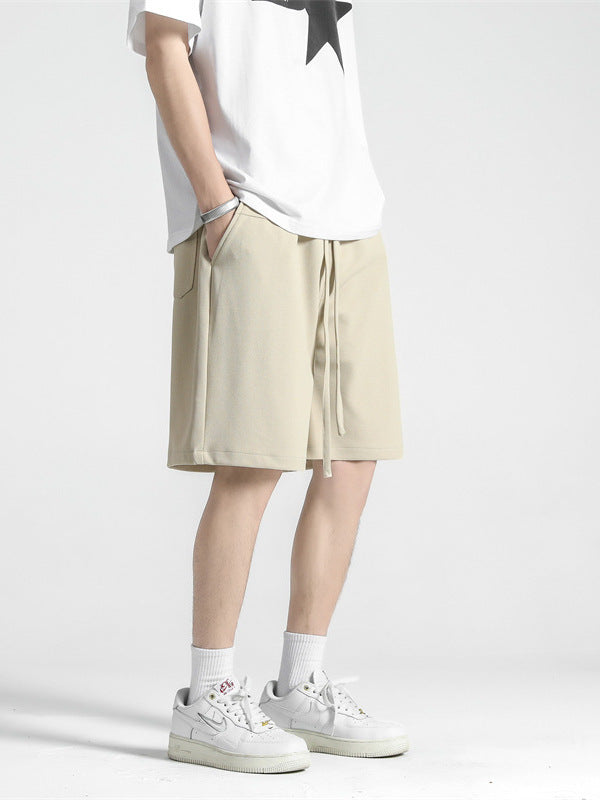 Casual Men's Drawstring Shorts Loose Straight Fit for Relaxed Style