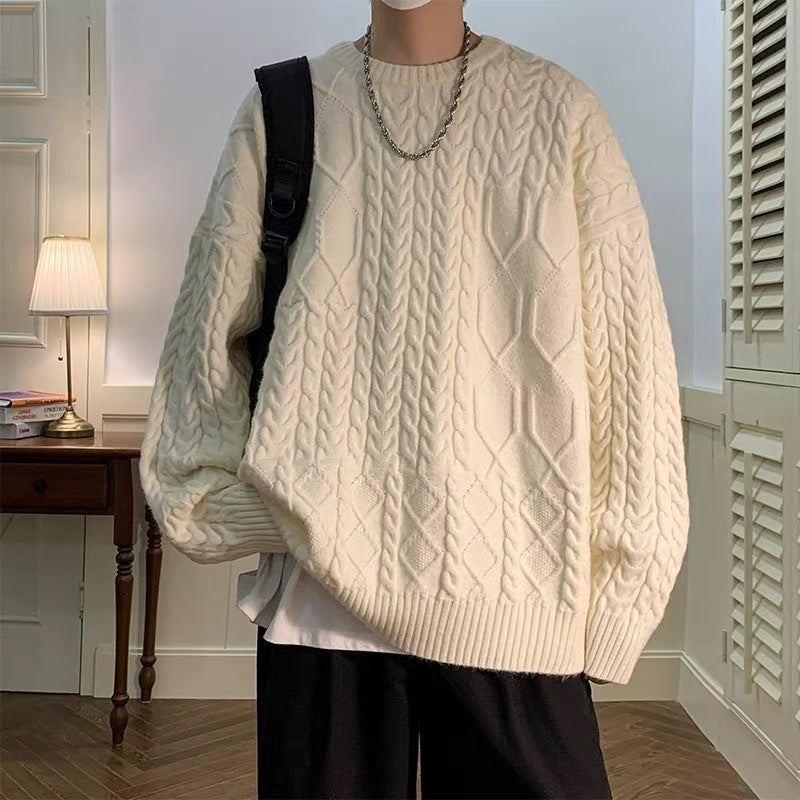 Men's Trendy Japanese Cable-Knit Sweater