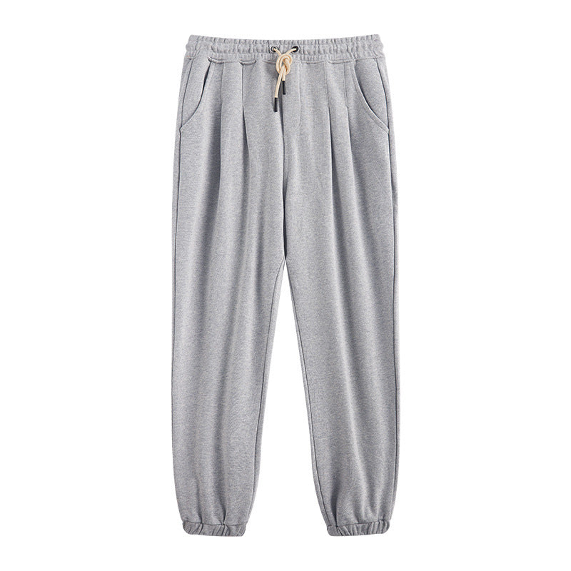 Men's Knitted Ankle-Tied Loose Track Sweatpants