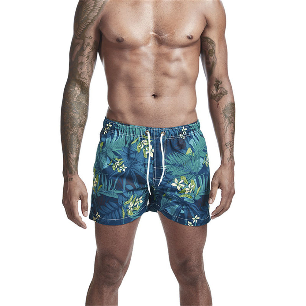 Men's Printed Three-Point Beach Shorts