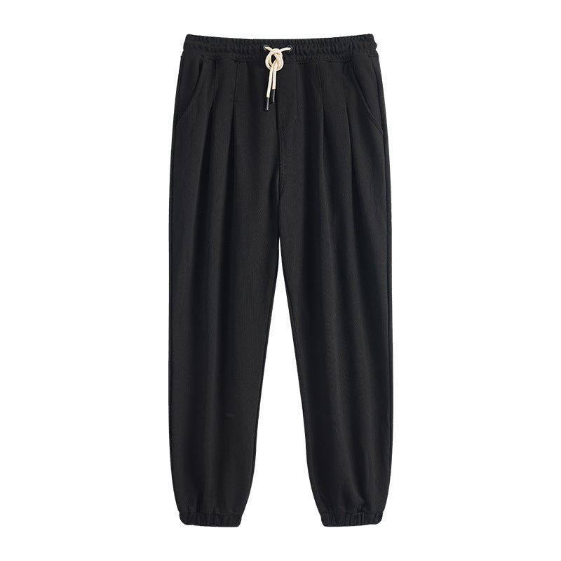 Men's Knitted Ankle-Tied Loose Track Sweatpants