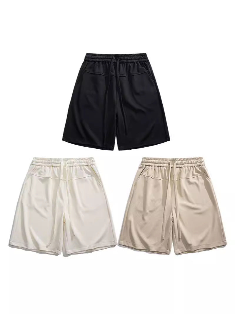 Casual Men's Drawstring Shorts Loose Straight Fit for Relaxed Style