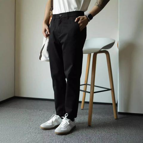 Men's Casual Business Slim-Fit Cropped Trousers
