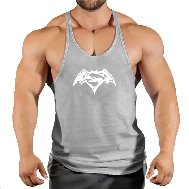 Gym Tank Top Men Fitness Clothing Bodybuilding Train Stringer Summer Clothing for Male Sleeveless Vest