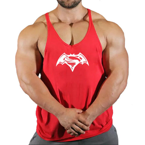 Gym Tank Top Men Fitness Clothing Bodybuilding Train Stringer Summer Clothing for Male Sleeveless Vest