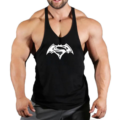 Gym Tank Top Men Fitness Clothing Bodybuilding Train Stringer Summer Clothing for Male Sleeveless Vest