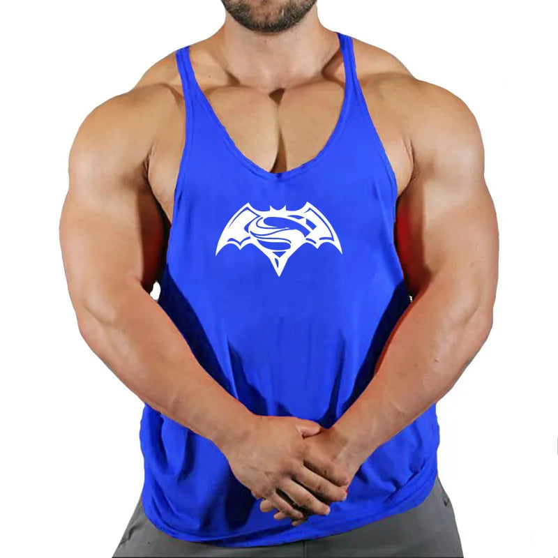 Gym Tank Top Men Fitness Clothing Bodybuilding Train Stringer Summer Clothing for Male Sleeveless Vest