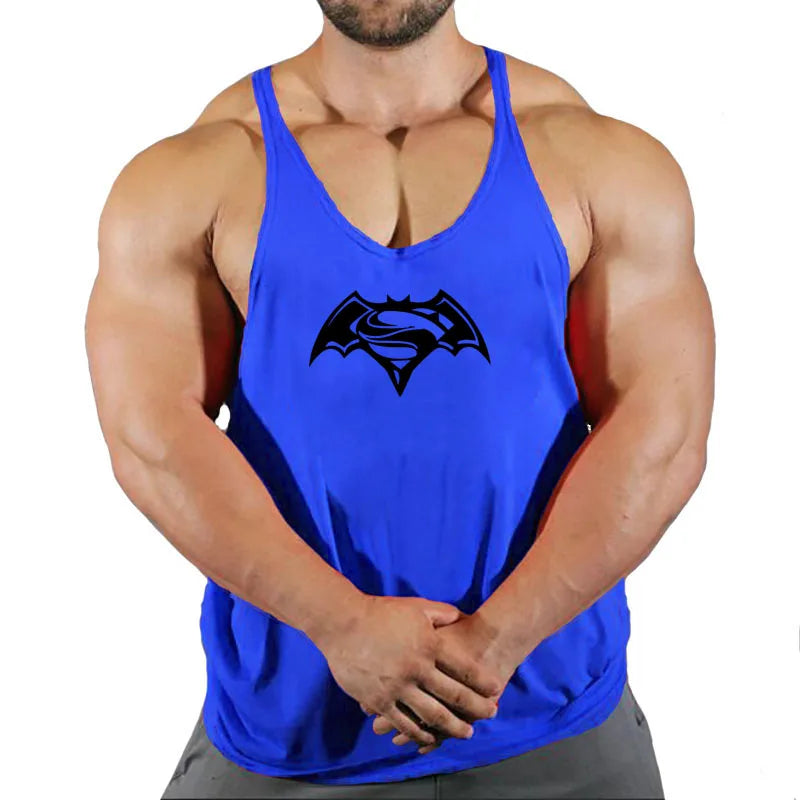 Gym Tank Top Men Fitness Clothing Bodybuilding Train Stringer Summer Clothing for Male Sleeveless Vest