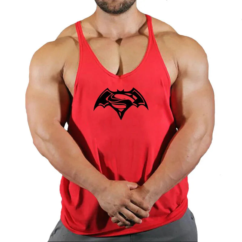 Gym Tank Top Men Fitness Clothing Bodybuilding Train Stringer Summer Clothing for Male Sleeveless Vest