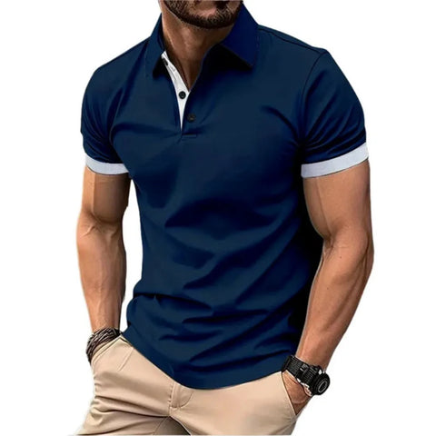 Men's Polo Shirt Short Sleeve Casual Slim Fit