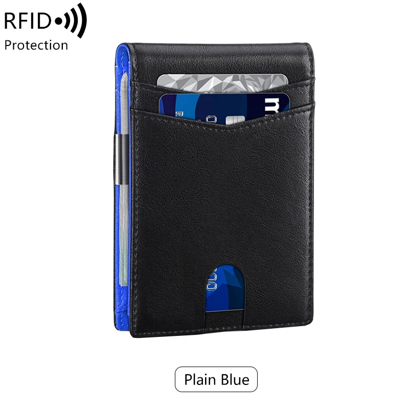 Men's Wallet RFID Carbon Fiber Ultra-thin 12 Card Wallet Minimalist Multifunctional Double Fold