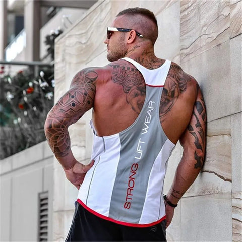 Men's Bodybuilding Tank Top Gyms Fitness Sleeveless Shirt