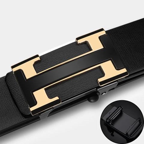 2024 New Wide 34mm Male belt Famous Style Metal Buckle Brand Men Belt Genuine Leather business Luxury Belts