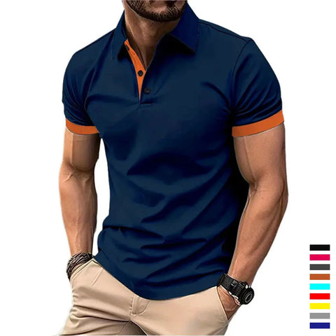 Men's Polo Shirt Short Sleeve Casual Slim Fit