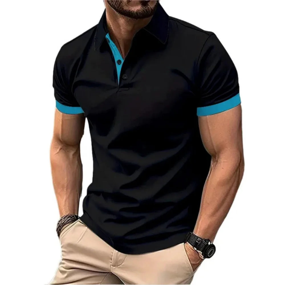 Men's Polo Shirt Short Sleeve Casual Slim Fit