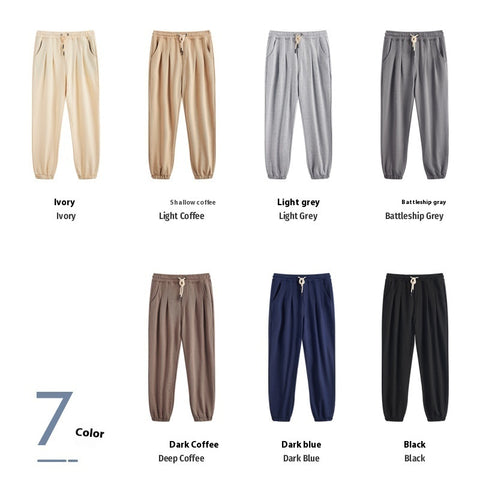 Men's Knitted Ankle-Tied Loose Track Sweatpants