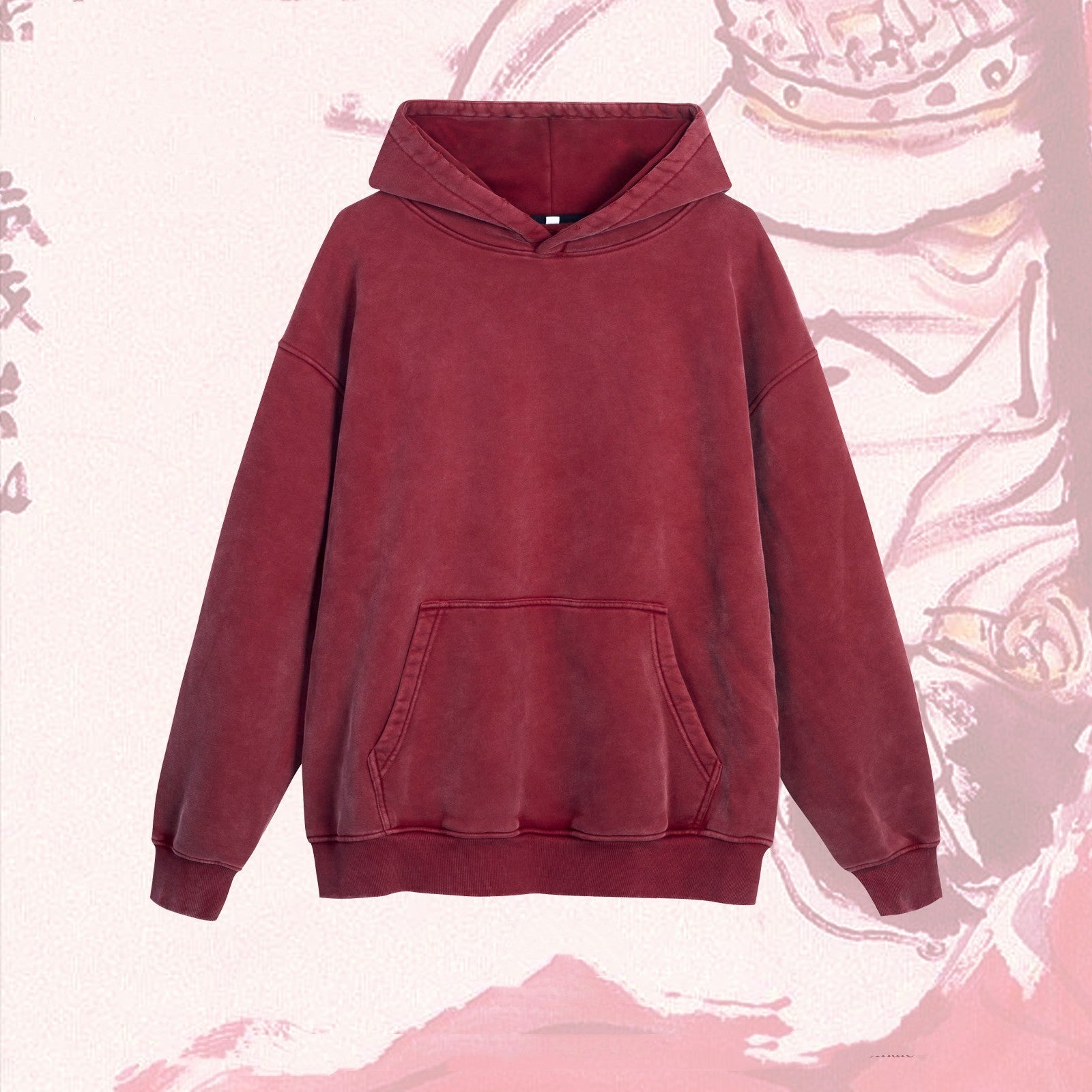 Velvet Padded Hooded Sweatshirt