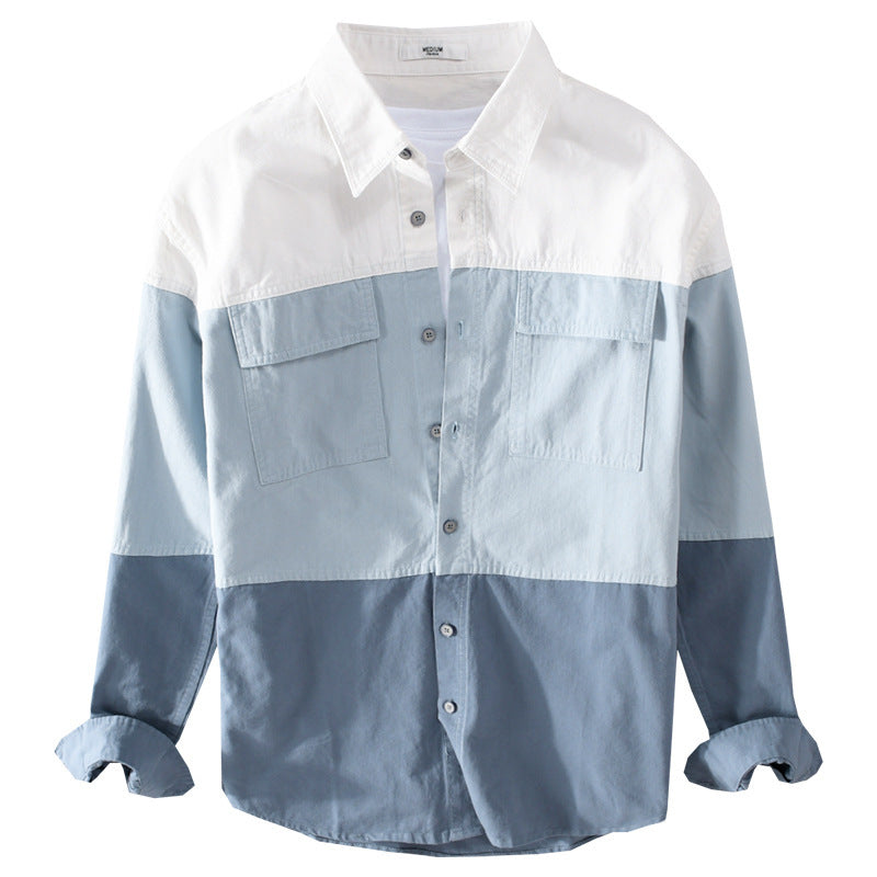 Men's Casual Cotton Long Sleeve Shirt