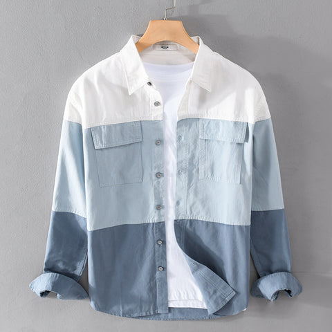 Men's Casual Cotton Long Sleeve Shirt