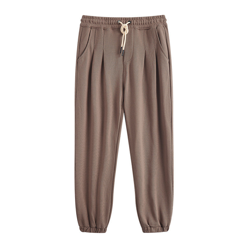 Men's Knitted Ankle-Tied Loose Track Sweatpants