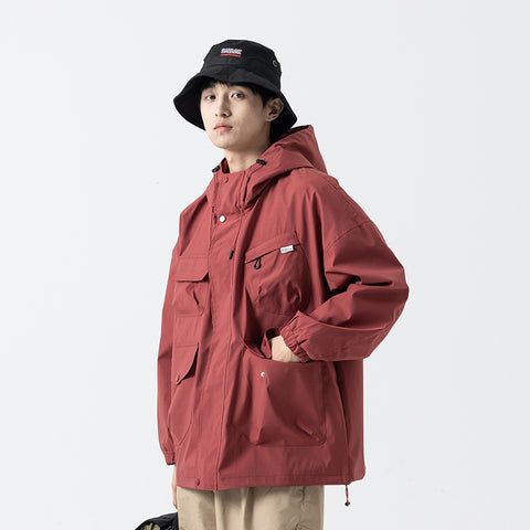 Men's Hooded Multi-Pocket Jacket