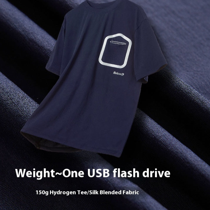 Men's Fashion Hydrogen T-Shirt with Pressure Pocket