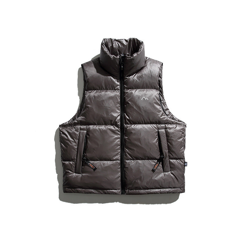 Men's Glossy Stand Collar Down Vest