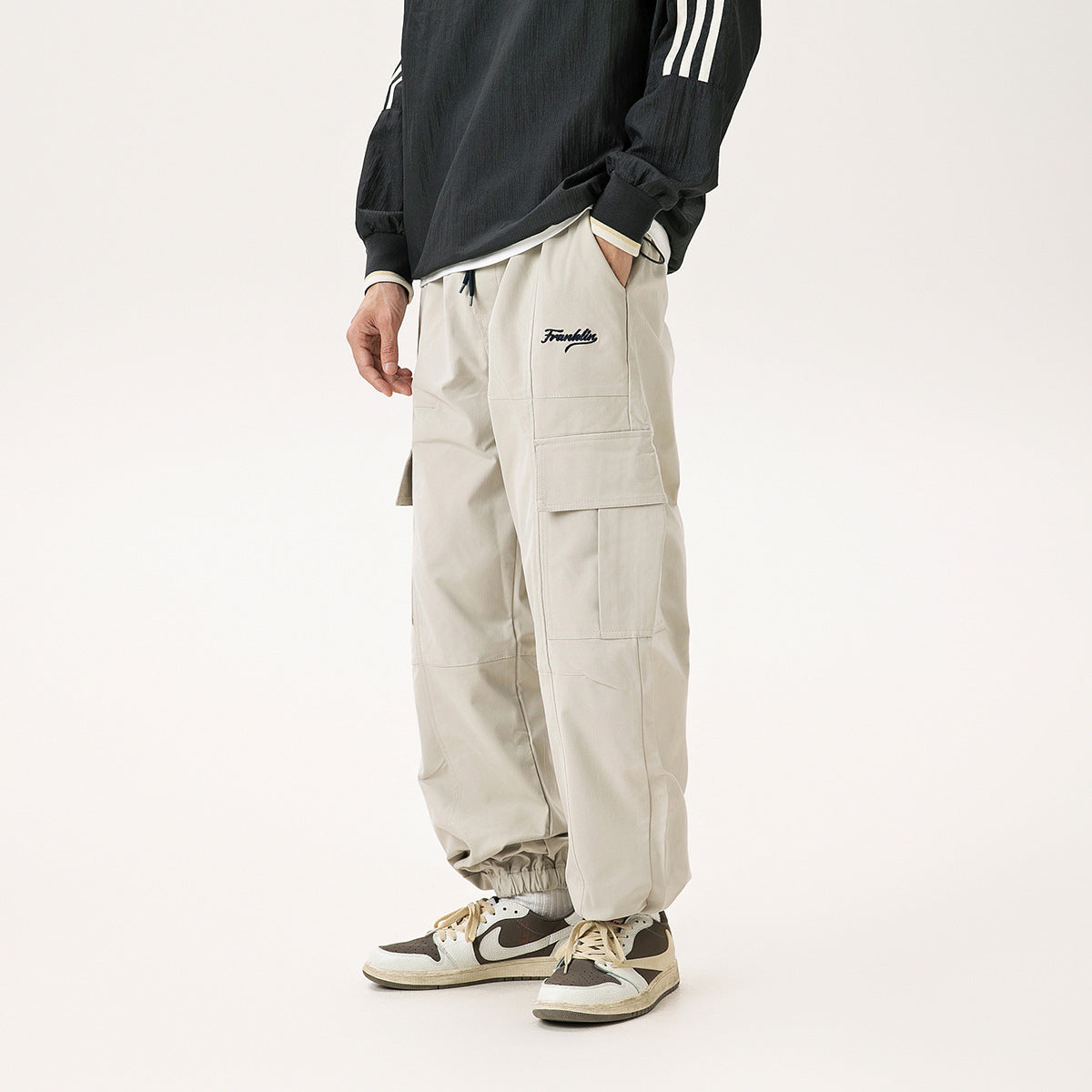 Men's Autumn Retro Pocket Overalls Pants