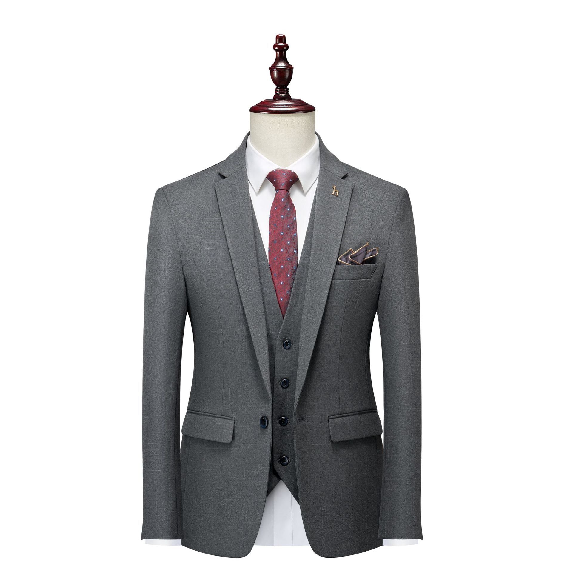 Elevate Your Look with Men's Slim Fit Three-Piece Suit for Professional Wear