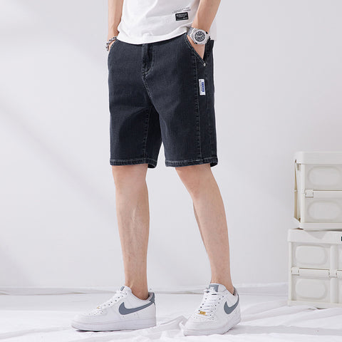 Loose Straight Elastic Capri Shorts