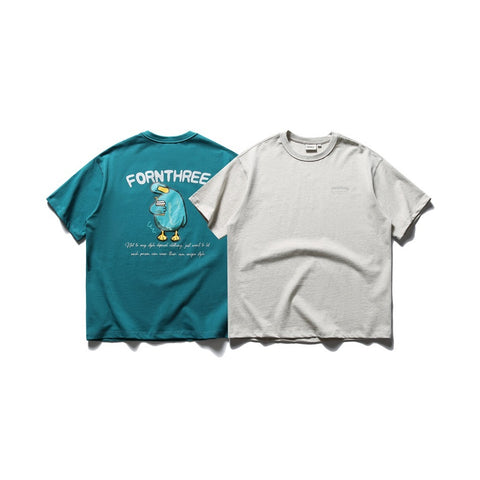 Japanese-Style Retro University T-Shirt