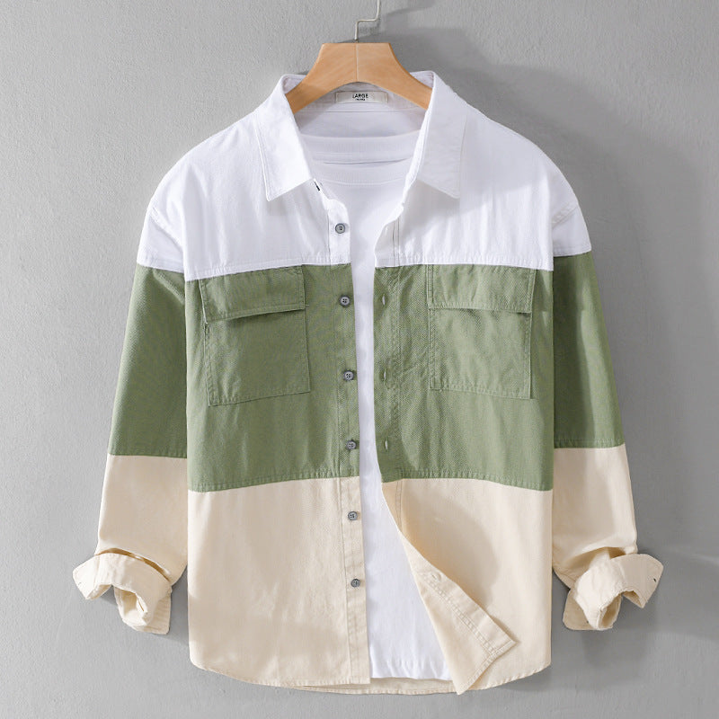 Men's Casual Cotton Long Sleeve Shirt