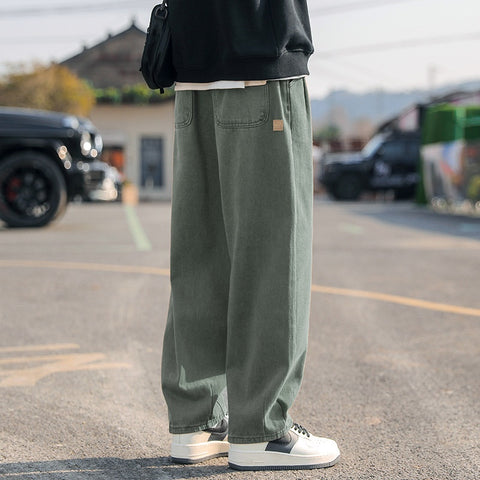 Men's Casual Trousers: Loose Fit Straight Cargo Pants